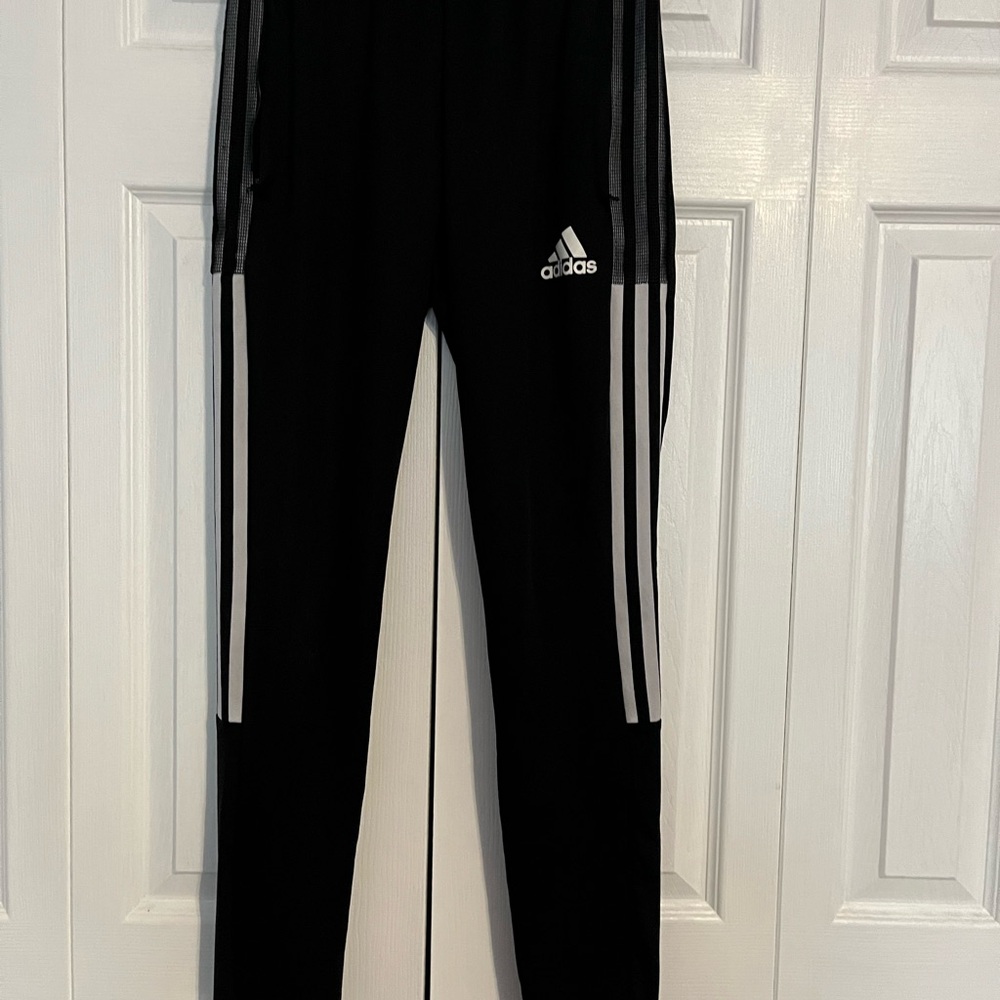 2 Pairs of Adidas Track Pants (Black and Grey)